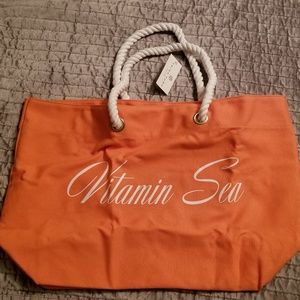 Trina Turk Vitamin Sea beach bag with rope handles